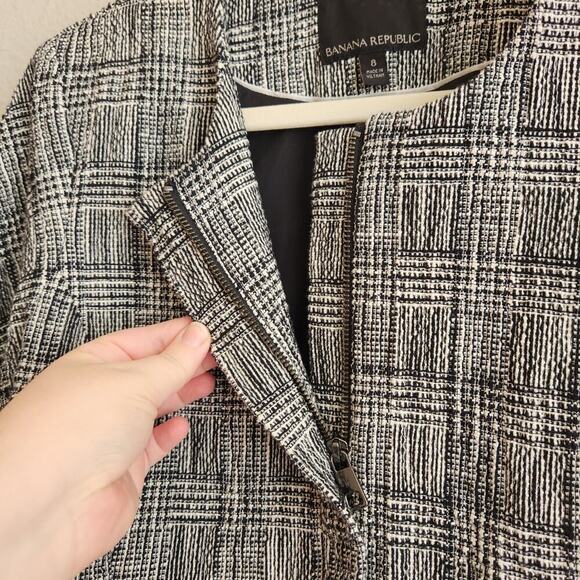 Banana Republic Black & White‎ Tweed Jacket/Blazer Size 8 - Picture 9 of 13